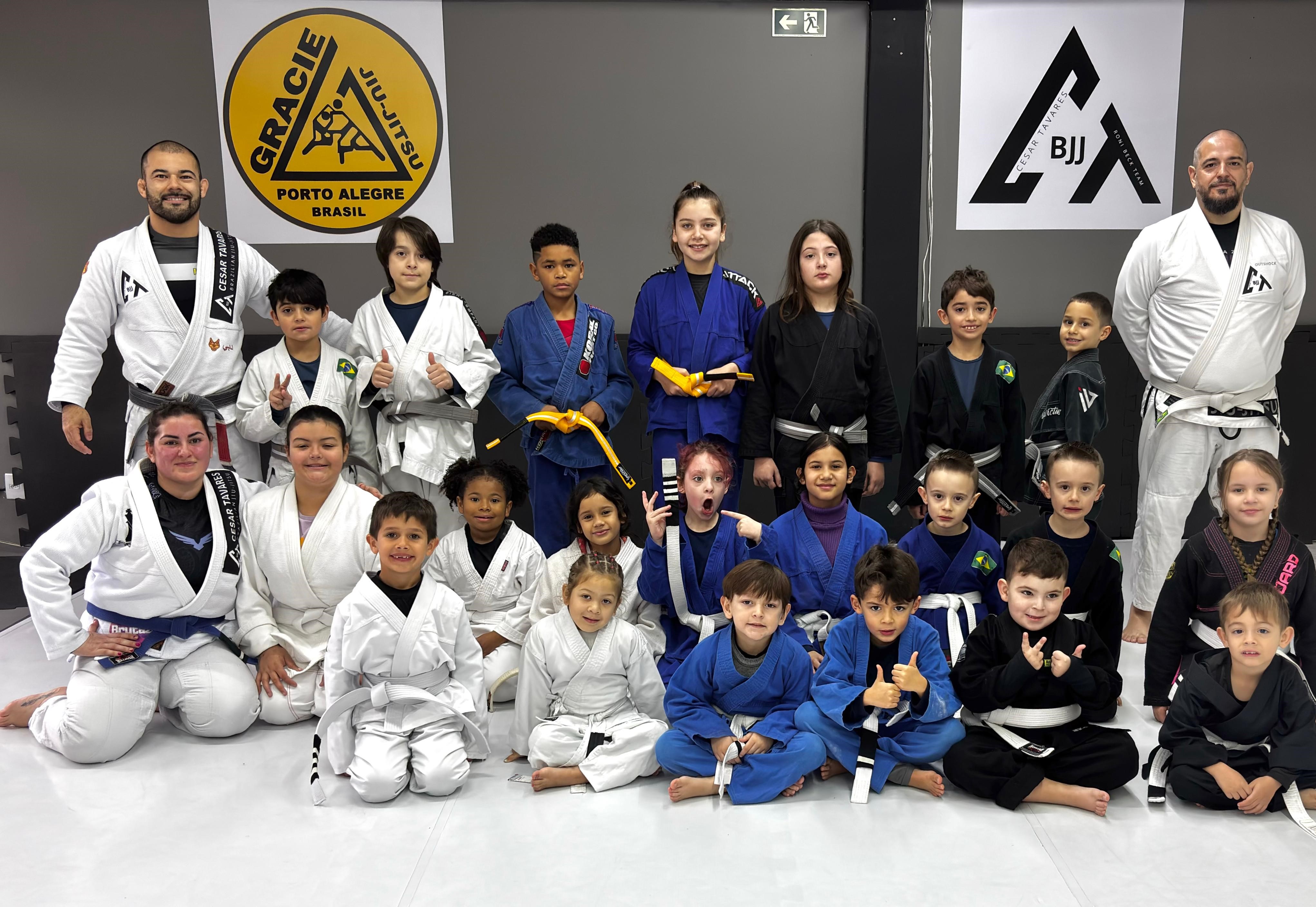 Aula de Jiu Jitsu para crianças
